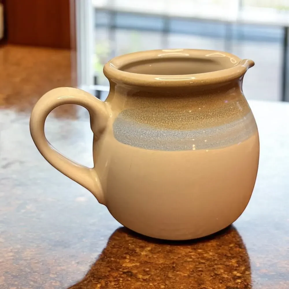 NORITAKE STONEWARE PAINTED DESERT GRAVY BOAT /CREAMER 8603 Cottage
